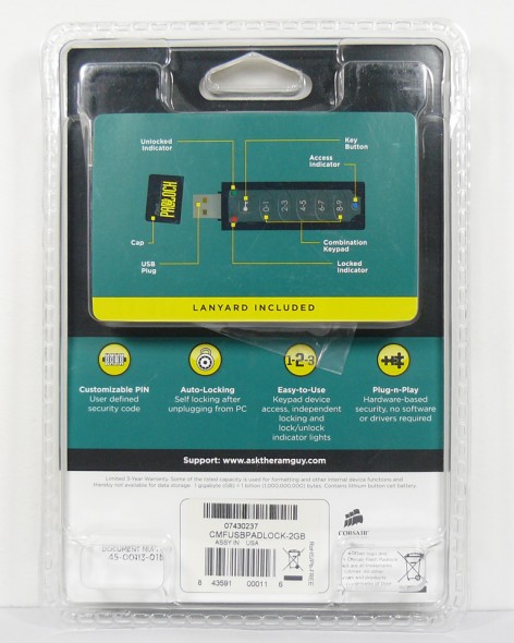 Corsair Flash Padlock I - USB2.0 - Verpackung 2