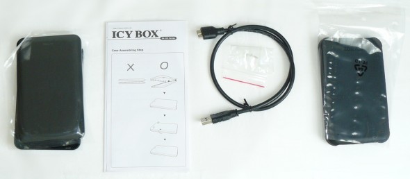 Raidsonic ICY BOX 2,5 HDD-Case - IB-223U3 - Lieferumfang