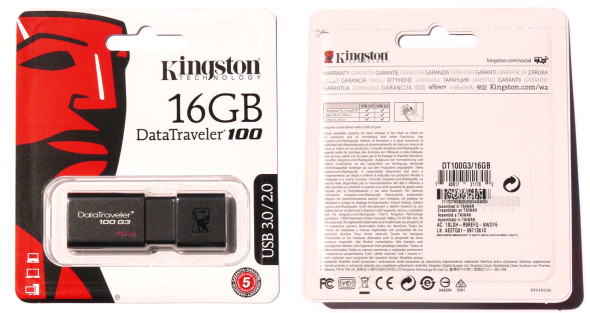 Kingston DataTraveler 100 G3 16GB - Verpackung