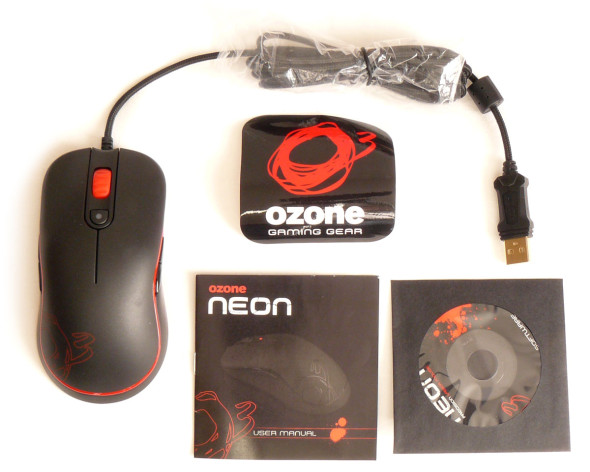 Ozone Neon Precision Laser Mouse - Lieferumfang