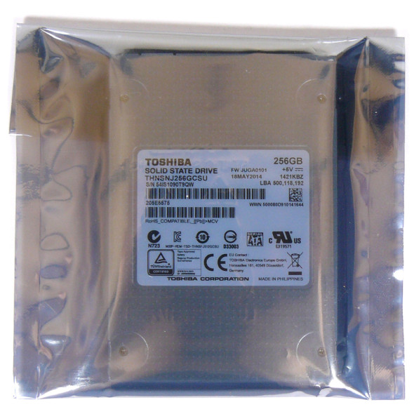 3DTester.de - Toshiba HG6 SSD - THNSNJ256GCSU - 256GB - Lieferumfang