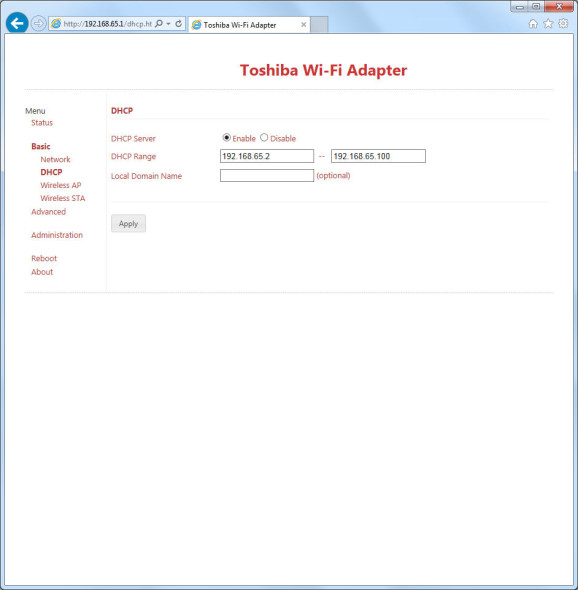 3DTester.de - Toshiba Stor.E Wireless Adapter - Weboberfläche 004