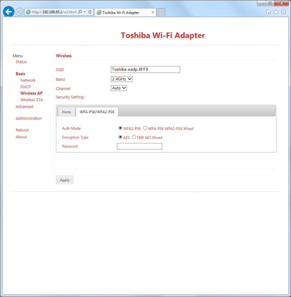 3DTester.de - Toshiba Stor.E Wireless Adapter - Weboberfläche 006