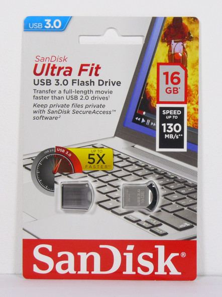 3DTester.de - SanDisk Ultra Fit 16GB USB3.0 - Verpackung 01