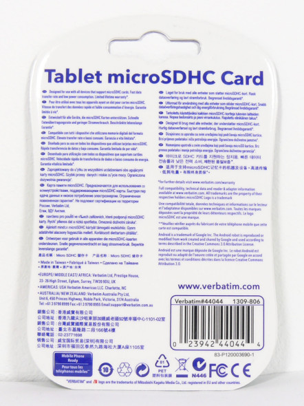 Verbatim Tablet microSDHC Card - 32GB - Bild 06